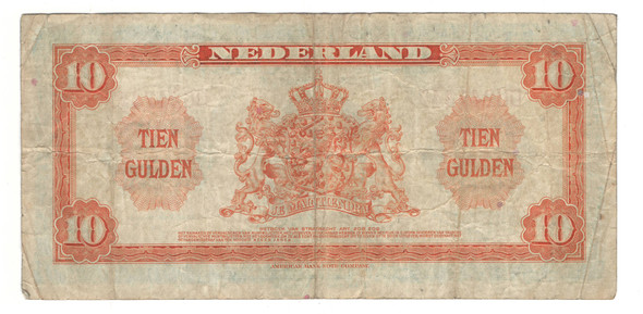 Netherlands: 1943 10 Gulden Banknote